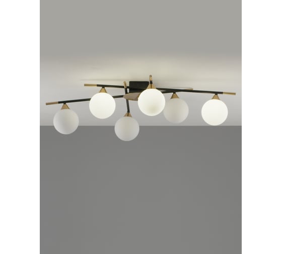 Светильник потолочный Moderli Molecule черный, золотой V10836-6C
