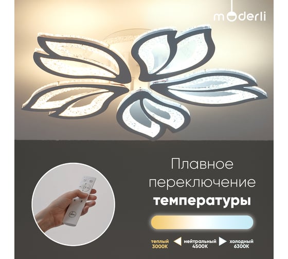 Светильник потолочный Moderli светодиодный Lorraine белый V10974-CL