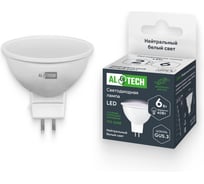 Лампочка светодиодная ALTECH LED MR16-6W-840-GU5.3 6Вт софит нейтральный белый свет 4673758071088