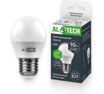 Лампочка светодиодная ALTECH LED G45-10W-840-Е27 10Вт шарик нейтральный белый свет 4673758071002