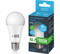Лампочка светодиодная ALTECH LED Р60-15W-865-E27 15Вт груша холодный белый свет 4673758070289