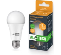 Лампочка светодиодная ALTECH LED Р60-12W-830-E27 12Вт груша теплый белый свет 4673758070234