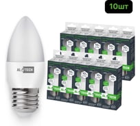 Лампочка светодиодная ALTECH LED С35-10W-840-E27 10Вт свеча нейтральный белый свет 10шт 4673758071224