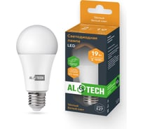 Лампочка светодиодная ALTECH LED Р60-19W-830-E27 19Вт груша теплый белый свет 4673758070326