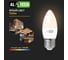 Лампочка светодиодная ALTECH LED С35-8W-830-E27 8Вт свеча теплый белый свет 10шт 4673758071170 5