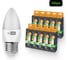Лампочка светодиодная ALTECH LED С35-8W-830-E27 8Вт свеча теплый белый свет 10шт 4673758071170 1