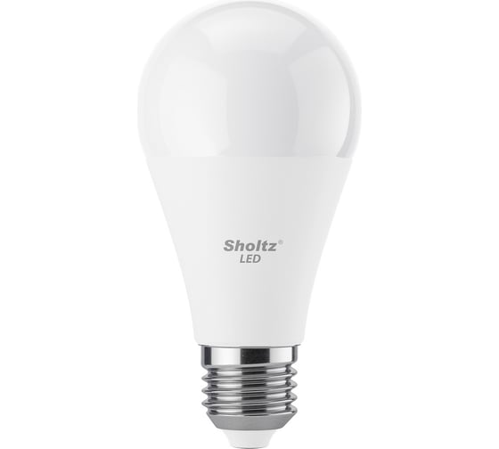 Комплект из 3 светодиодных ламп Sholtz груша 16Вт E27 4200К А60 175-265В, пластик LEB3071T