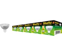 Комплект из 5 галогенных ламп Sholtz MR16 GU5.3 20Вт 2800K 220В DIMM HMR2004P