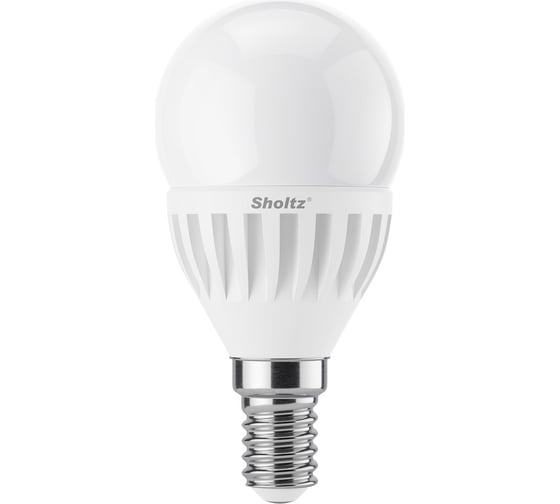 Комплект из 3 светодиодных ламп Sholtz шар 11Вт E14 4200К G45 175-265В, керамика + пластик LEB3050T 1