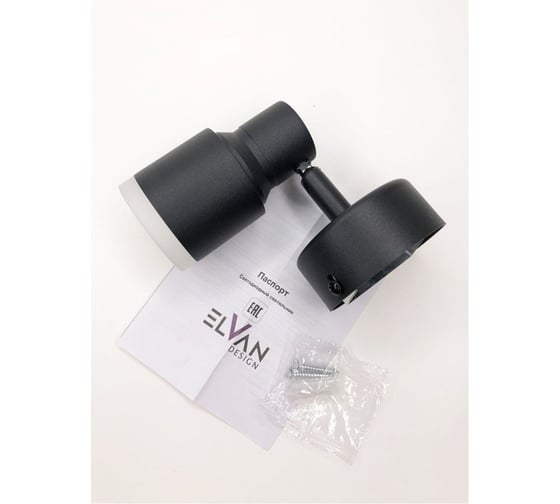 Cветильник светодиодный накладной поворотный Elvan 1202-5W-4000K-Bk черный NLS-1202-5W-NH-Bk
