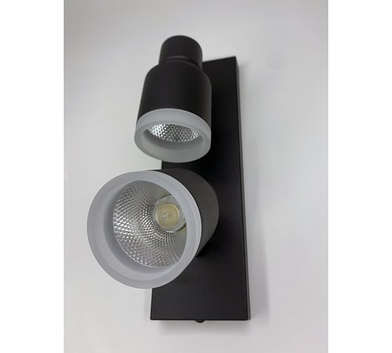 Светильник светодиодный поворотный Elvan 1202/2-5W-4000K-Bk черный спот NLS-1202/2x5W-NH-BK