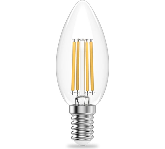Лампа Gauss Filament Elementary Свеча 10W 650lm 2700К Е14 LED 1/10/100 32110