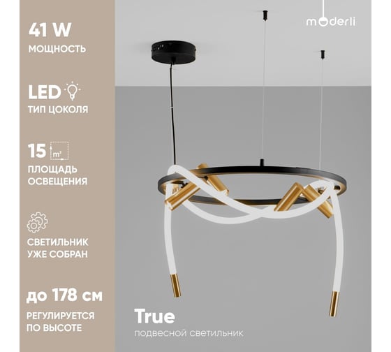 Светильник подвесной светодиодный Moderli True V10690-PL