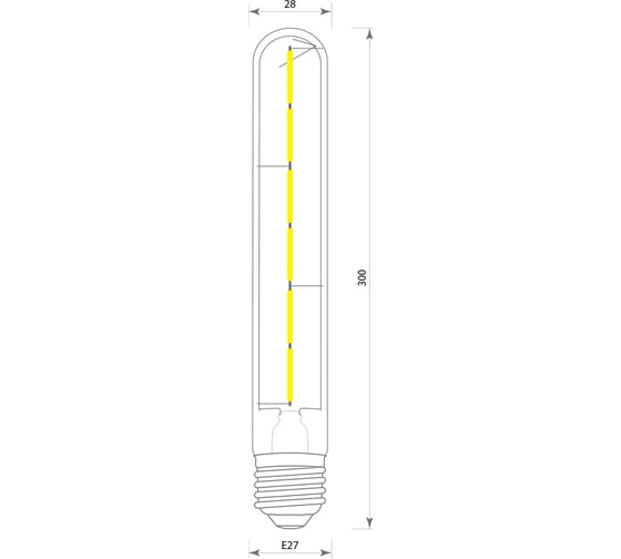 Светодиодная филаментная лампа GIS-SOLAR R63-E27-6Вт-3000К F00186