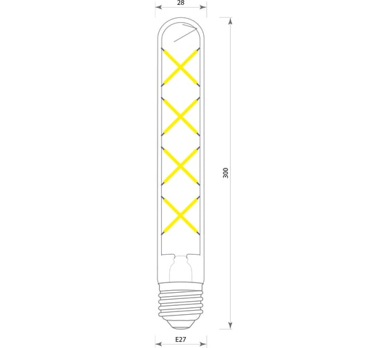 Светодиодная филаментная лампа GIS-SOLAR ретро R63-E27-8Вт.-300-GOLD R00650