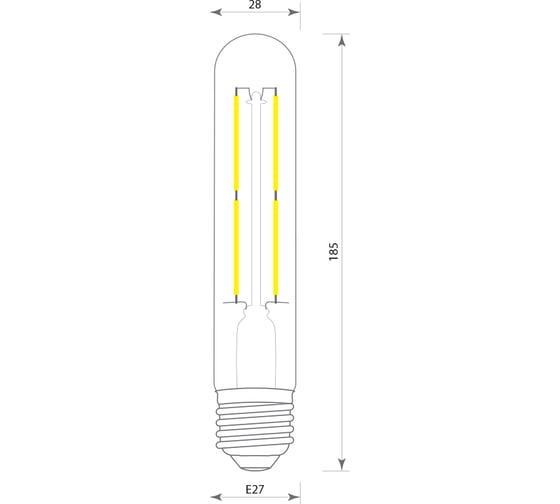 Светодиодная филаментная лампа GIS-SOLAR ретро R63-E27-6Вт-185-GOLD R00643