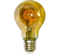 Светодиодная филаментная лампа GIS-SOLAR ретро A60-E27-6Вт.-GOLD R00315