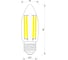 Светодиодная филаментная лампа GIS-SOLAR С35-E27-6Вт-4000K-220В F00520 3
