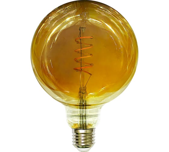 Светодиодная филаментная лампа GIS-SOLAR ретро G125-E27-4Вт.-GOLD F00841