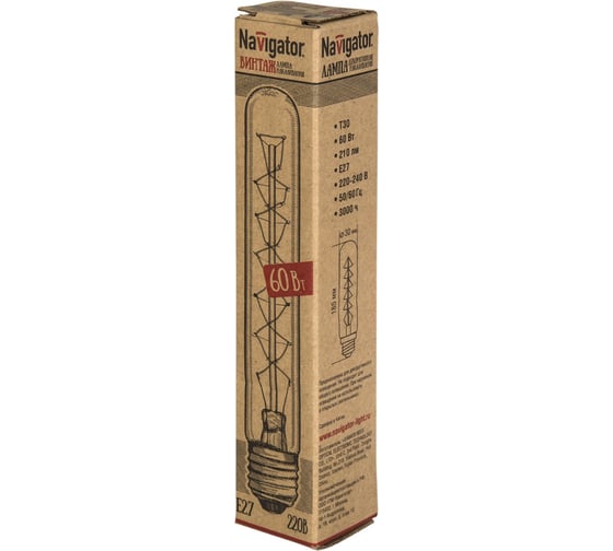 Лампа Navigator NI-V-T30-S24-60-230-E27-CLG 71955
