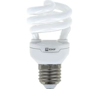 Лампа энергосберегающая EKF HS-полуспираль 15W 2700K E27 10000h Simple SQHS-T2-15-827-E27