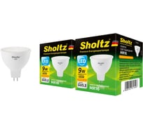 Комплект из 2 светодиодных ламп Sholtz MR16 9Вт GU5.3 2700К 220В пластик LMR3134D