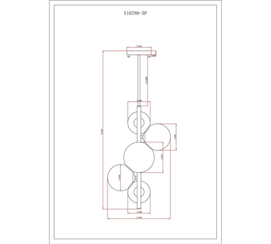 Светильник подвесной Moderli Molly золотой V10788-5P