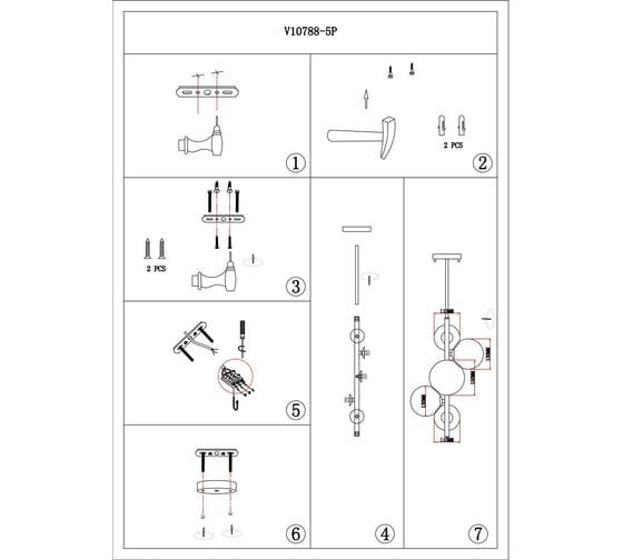 Светильник подвесной Moderli Molly золотой V10788-5P