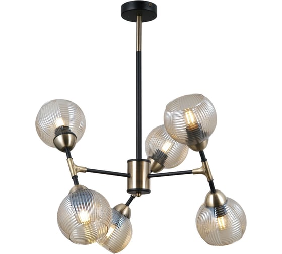 Светильник подвесной Moderli Arty черный, золотой V10804-6P
