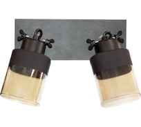 Светильник настенно-потолочный ЭЛЕТЕХ Марш 121 черный муар НПБ 01-2x60-140 Е27 [ИМ] 1005404968