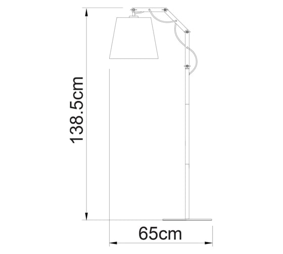 Напольный светильник Arte Lamp A5700PN-1WH