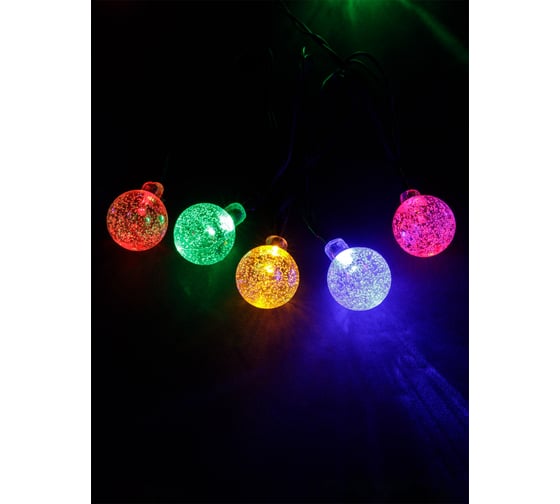 Гирлянда TDM ELECTRIC ССГ-154 "Шарики" на солнечной батарее, 2.7 м, 20 LED, многоцветный, IP54, SQ0330-0201