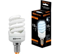Лампа энергосберегающая TDM ELECTRIC КЛЛ-HS-13 Вт-4200 К–Е14 SQ0323-0027