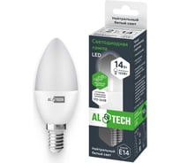 Лампочка светодиодная ALTECH LED С35-14W-840-E14 14Вт свеча нейтральный свет 10шт 4673758071286