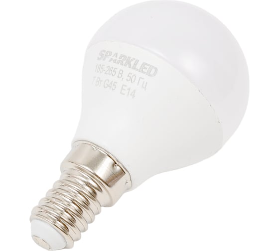 Лампа светодиодная SPARKLED 7Вт Е14 шар 4000K LLS45-7E-40-14