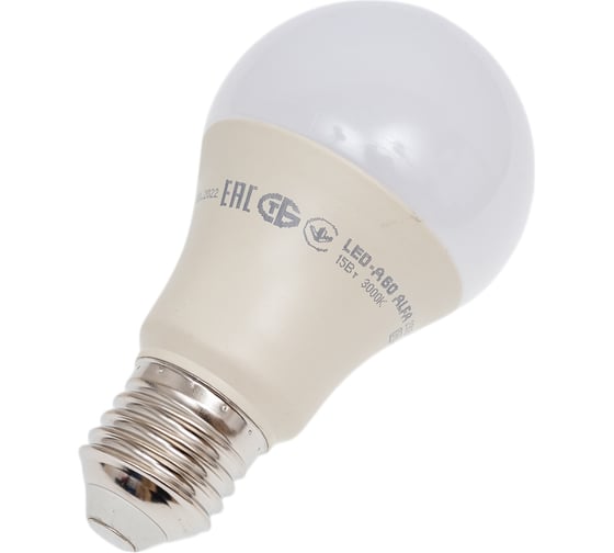 Лампа IEK LED ALFA A60 груша 15Вт 230В 3000К E27 LLA-A60-15-230-30-E27
