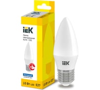 Лампа IEK LED ALFA C35 свеча 10Вт 230В 6500К E27 LLA-C35-10-230-65-E27