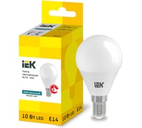 Лампа IEK LED ALFA G45 шар 10Вт 230В 4000К E14 LLA-G45-10-230-40-E14