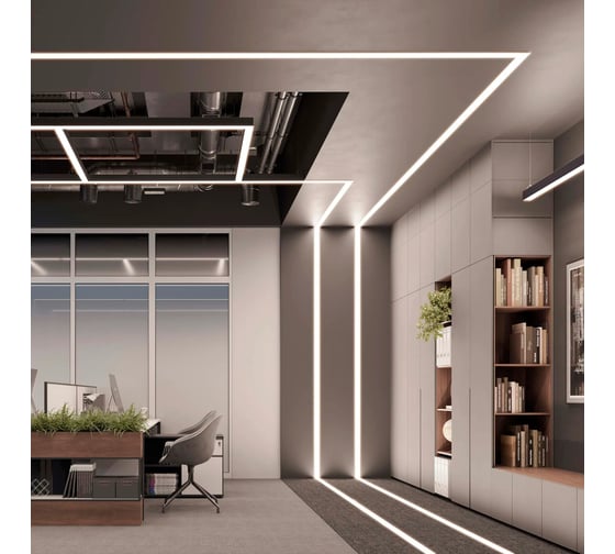 Профиль Arlight FLOOR60-H26-3000 ANOD BLACK 3м 046414