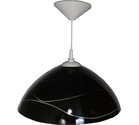 Подвесной светильник ЭЛЕКТРОПРИБОР не регулируемый подвес белый ГЛОРИЯ Ф30 КР Нити черный прозрачый 7481-3612-00