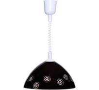 Подвесной светильник ЭЛЕКТРОПРИБОР не регулированный подвес белый ГЛОРИЯ Ф30 КР Спираль черный прозрачный 7481-2612-00