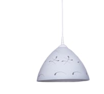 Подвесной светильник ЭЛЕКТРОПРИБОР не регулируемый подвес белый ГЛОРИЯ Ф30 КР Иероглиф белый прозрачный 7481-4501-00