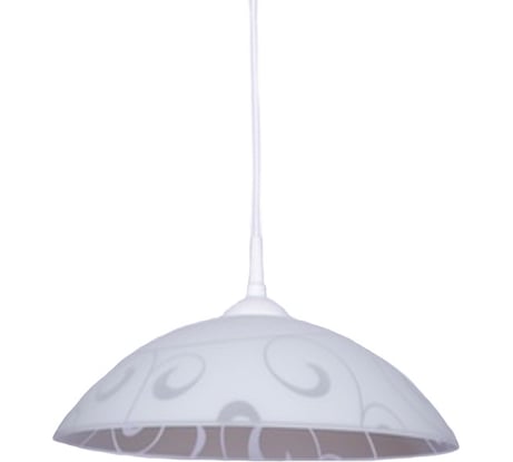 Подвесной светильник ЭЛЕКТРОПРИБОР не регулируемый подвес белый ГЛОРИЯ Ф40 Морокко молир прозрачный 7681-5401-00