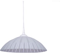 Подвесной светильник ЭЛЕКТРОПРИБОР не регулируемый подвес белый ГЛОРИЯ Ф40 Шейк молир прозрачный 7681-4101-00