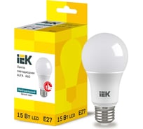 Лампа IEK LED ALFA A60 груша 15Вт 230В 4000К E27 LLA-A60-15-230-40-E27