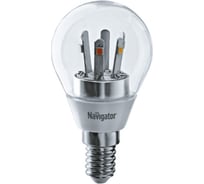 Лампа Navigator NLL-G45-5-230-2.7K-E14-CL 71294