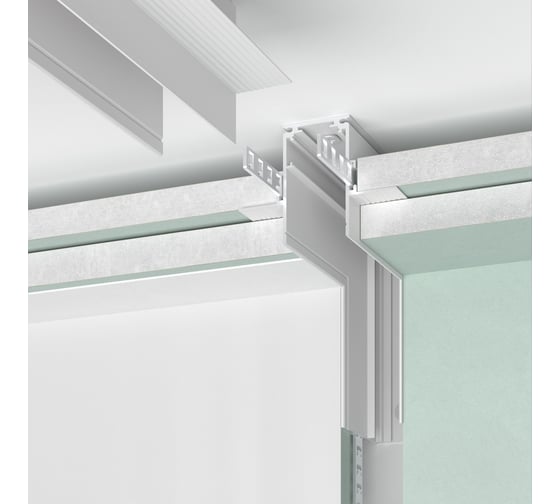 Коннектор угловой Elektrostandard Slim Magnetic для встраиваемого шинопровода под ГКЛ 12,5мм (белый) a067501