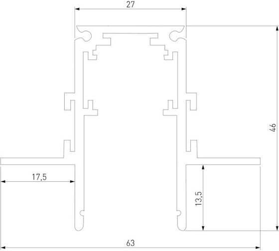 Шинопровод встраиваемый Elektrostandard Slim Magnetic под ГКЛ 12,5мм (белый) (2м) a067494