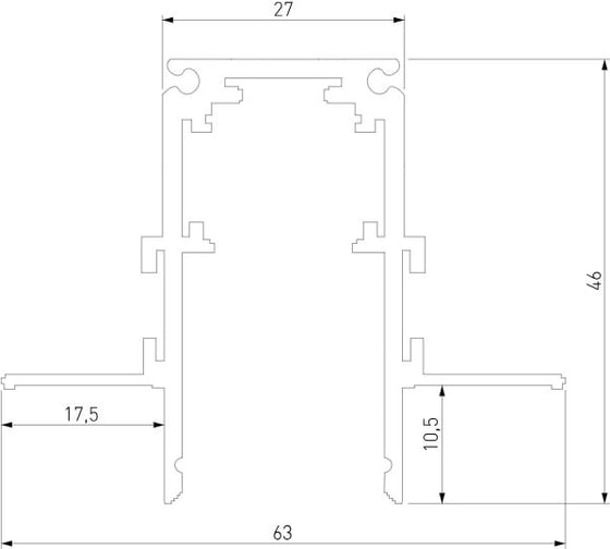 Шинопровод встраиваемый Elektrostandard Slim Magnetic под ГКЛ 9,5мм (белый) (2м) a067502