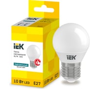Лампа IEK LED ALFA G45 шар 10Вт 230В 4000К E27 LLA-G45-10-230-40-E27